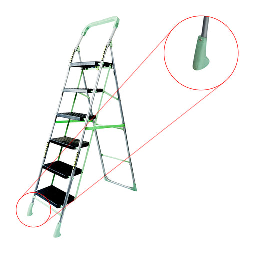Inaithiram SL6SPR Foldable Step Ladder 150kg Capacity Closeup of Sports Anti Skid Plastic PP Shoes
