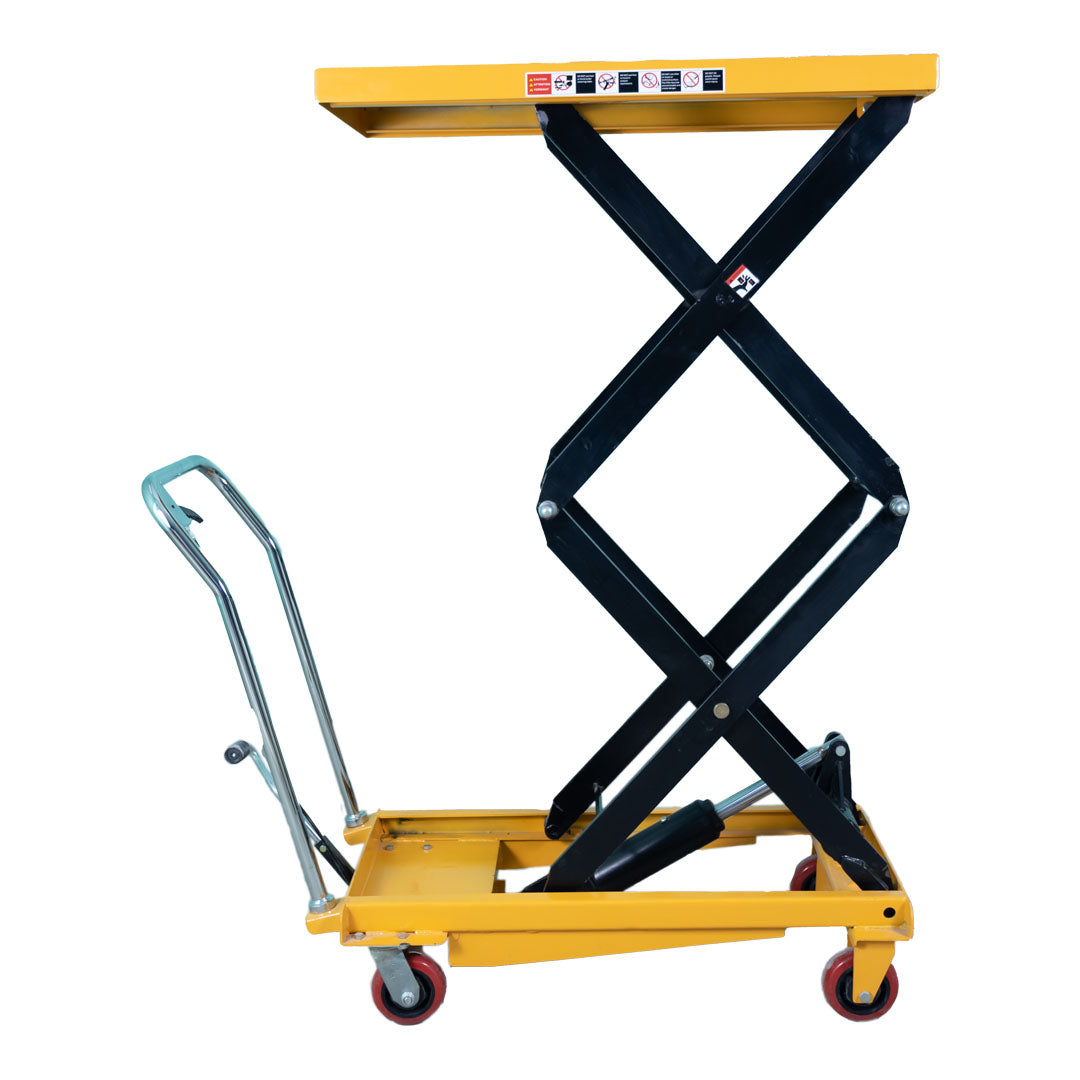 Inaithiram SLT500PU15LH Hydraulic Scissor Lift Table 500kg Capacity Yellow Colour