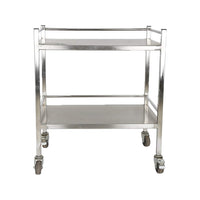 Inaithiram SSIT2RPU Stainless Steel 2 Shelves Instrument Trolley Front View
