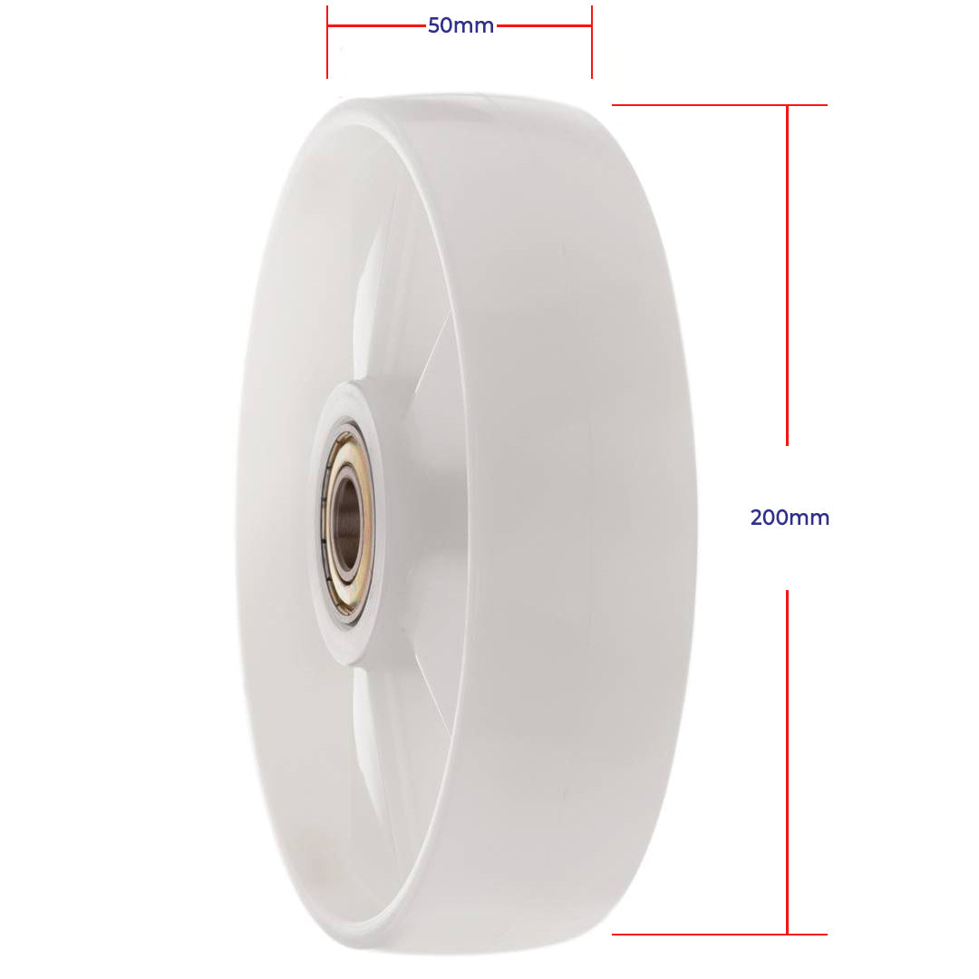 Inaithiram 8" inch Nylon Wheels - 200X50mm Nylon Steering Wheels