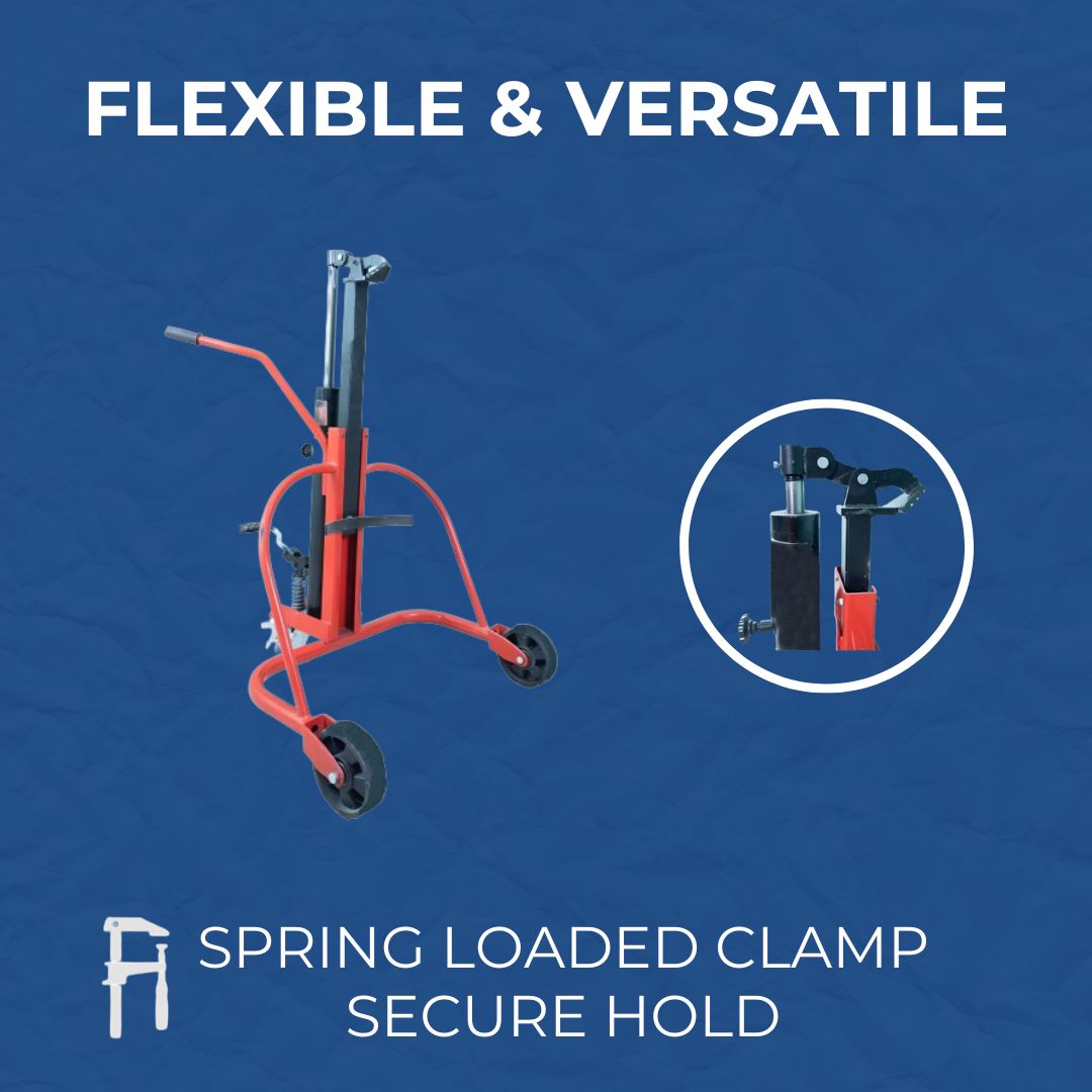 Inaithiram 350kg Hydraulic Drum Mover with Spring Loaded Clamp for Secure Holding