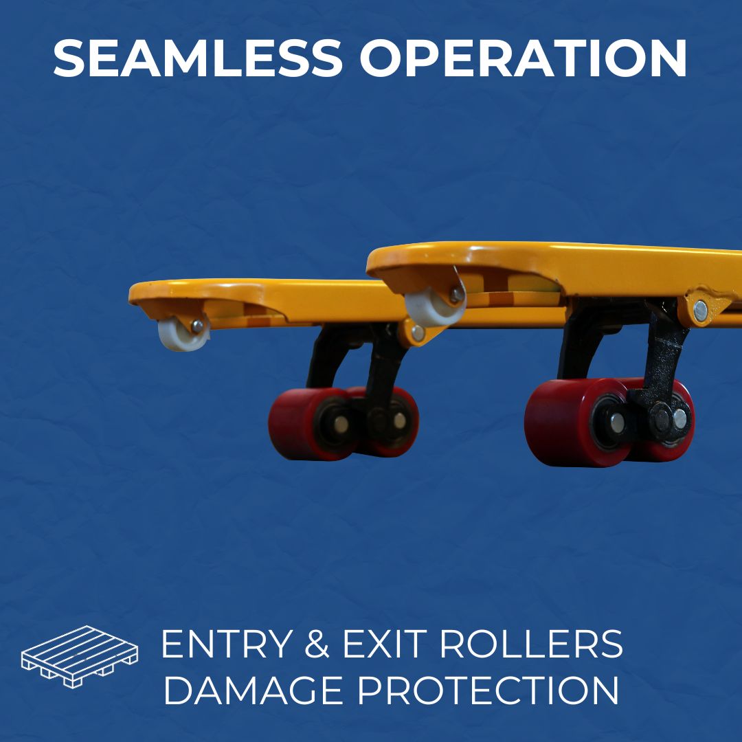 Inaithiram HPT25PU Hand Pallet Truck 2500kg Capacity with Entry & Exit Rollers for Smooth Pallet Movement