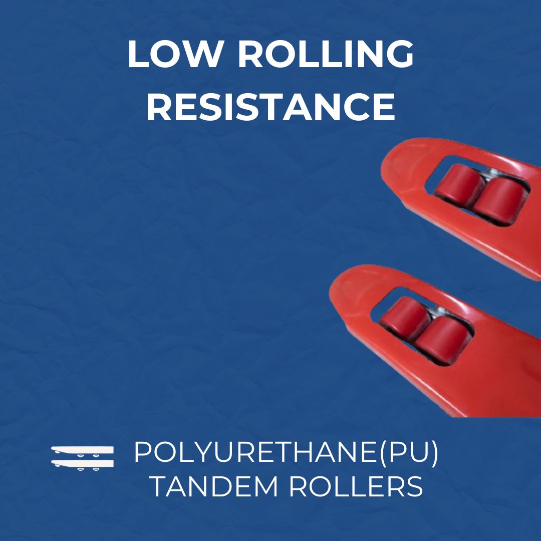 Inaithiram HPT3PUB Hand Pallet Truck 3000kg Capacity comes with  Low Rolling Resistance PU Tandem Rollers