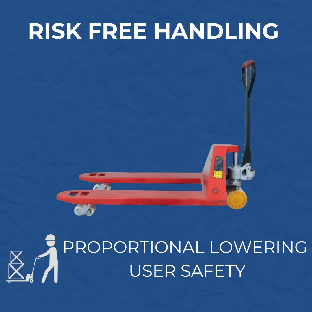 Inaithiram 2500kg Hand Pallet Truck with Proportional Lowering for Risk Free Handling