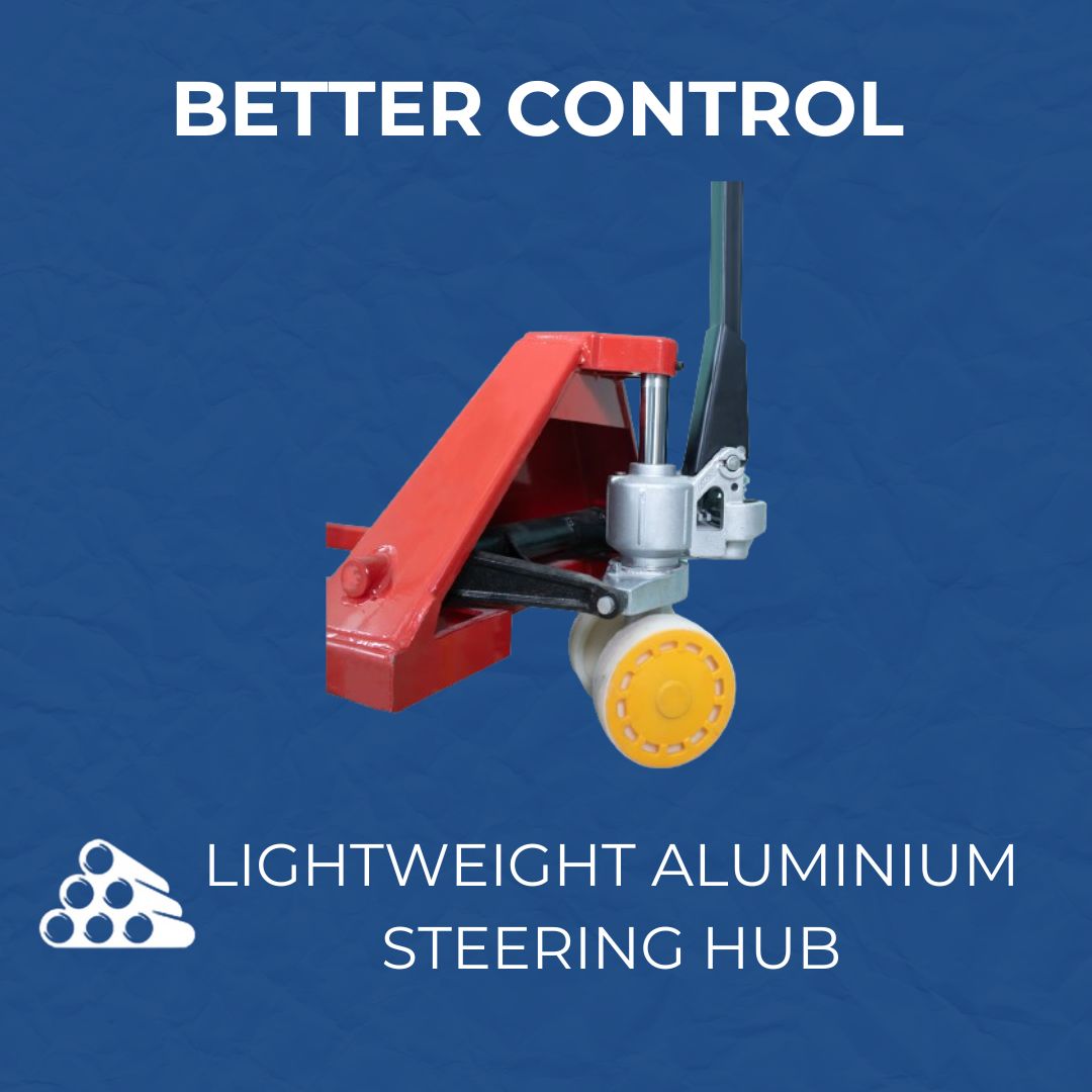 Inaithiram HPT5NB Hand Pallet Truck with Aluminum Steering Hub for Enhanced Control