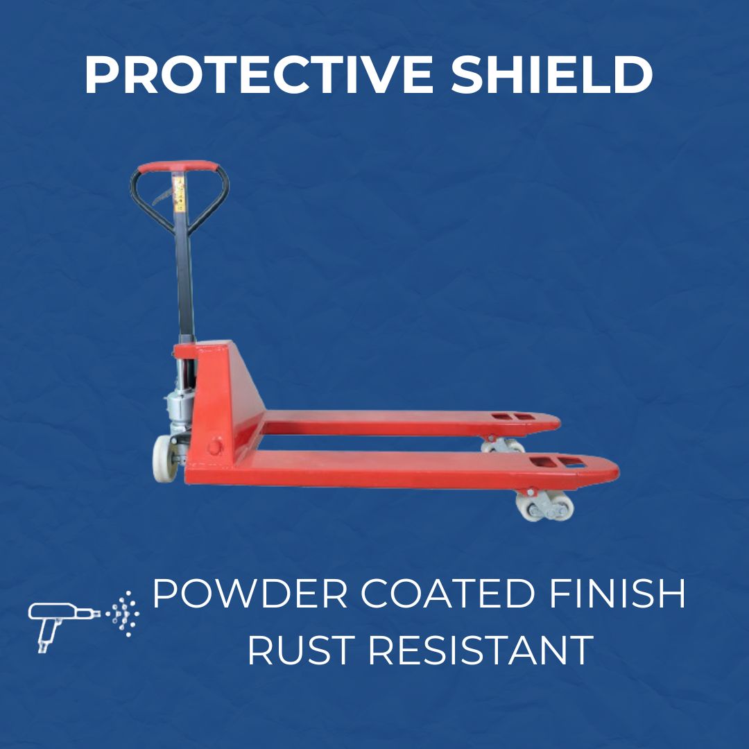 Inaithiram HPT5NB Hand Pallet Truck 5000kg Capacity comes with Rust Resistant Powder Coated Finish