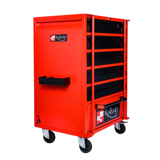 Kabage 5DTTC150RB 5 Drawer Tool Trolley with Cabinet 150kg Capacity