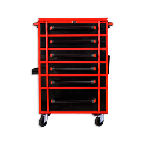 Kabage 6DTT150RA 6 Drawer Tool Trolley 150kg Capacity with Rubber Wheels Front View