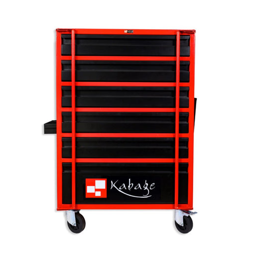 Kabage 6DTT150RB 6 Drawer Tool Trolley 150kg Capacity with Rubber Wheels Front View