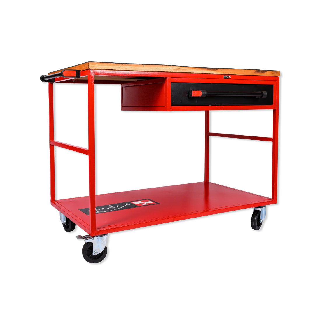 Kabage WB100R Workbench Trolley 100kg Capacity with Rubber Wheels