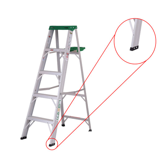 Liberti ASL5FT Aluminium Step Ladder 04 steps 5ft height 90kg Capacity Closeup of Anti Skid Rubber ABS Shoes