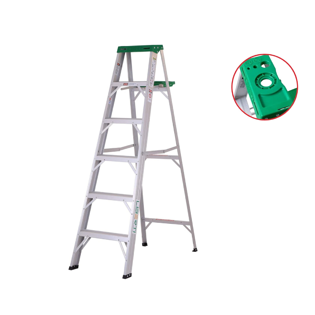 Liberti ASL6FT Aluminium Step Ladder 05 steps 6ft height 90kg Capacity With Utility Tray