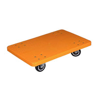 SRP MPT150PU Plastic Mobile Platform Trolley 150kg Capacity with 360 Degree Swivel PU Wheels, (720x480x145mm), Portable Easily Storable