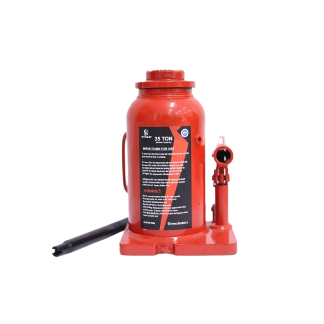 Titan HBJ35T Heavy Duty Hydraulic Bottle Jack 35Ton Capacity Red Colour