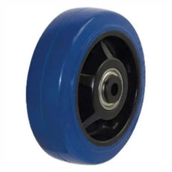 Inaithiram 4' inch TPR Wheels with Brackets and Fasteners - Fixed Type Polyurethane 100mm TPR Wheels side view close up