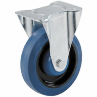 Inaithiram 4' inch TPR Wheels with Brackets and Fasteners - Fixed Type Polyurethane 100mm TPR Wheels