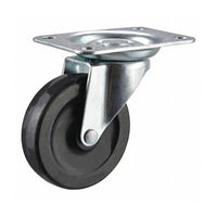 Inaithiram 5' inch PU Swivel Wheels with Brackets and Fasteners - Kingpinless Polyurethane 125mm 360* Swivel PU Wheels 