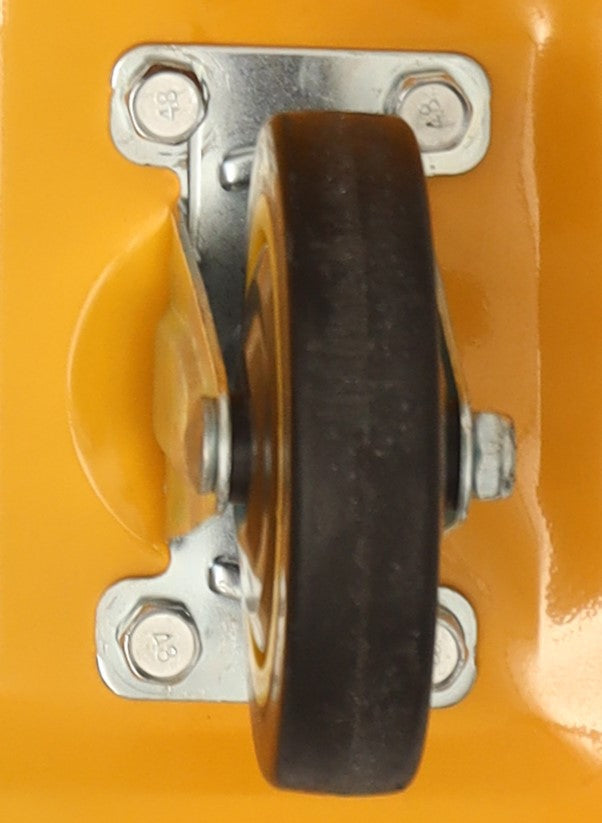 Inaithiram 4' inch PU Wheels with Brackets and Fasteners - Fixed Type Polyurethane 100mm PU Wheels  top view close up