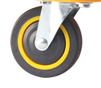 Inaithiram 4' inch PU Swivel Wheels with Brackets and Fasteners - Kingpinless Polyurethane 100mm 360* Swivel PU Wheels